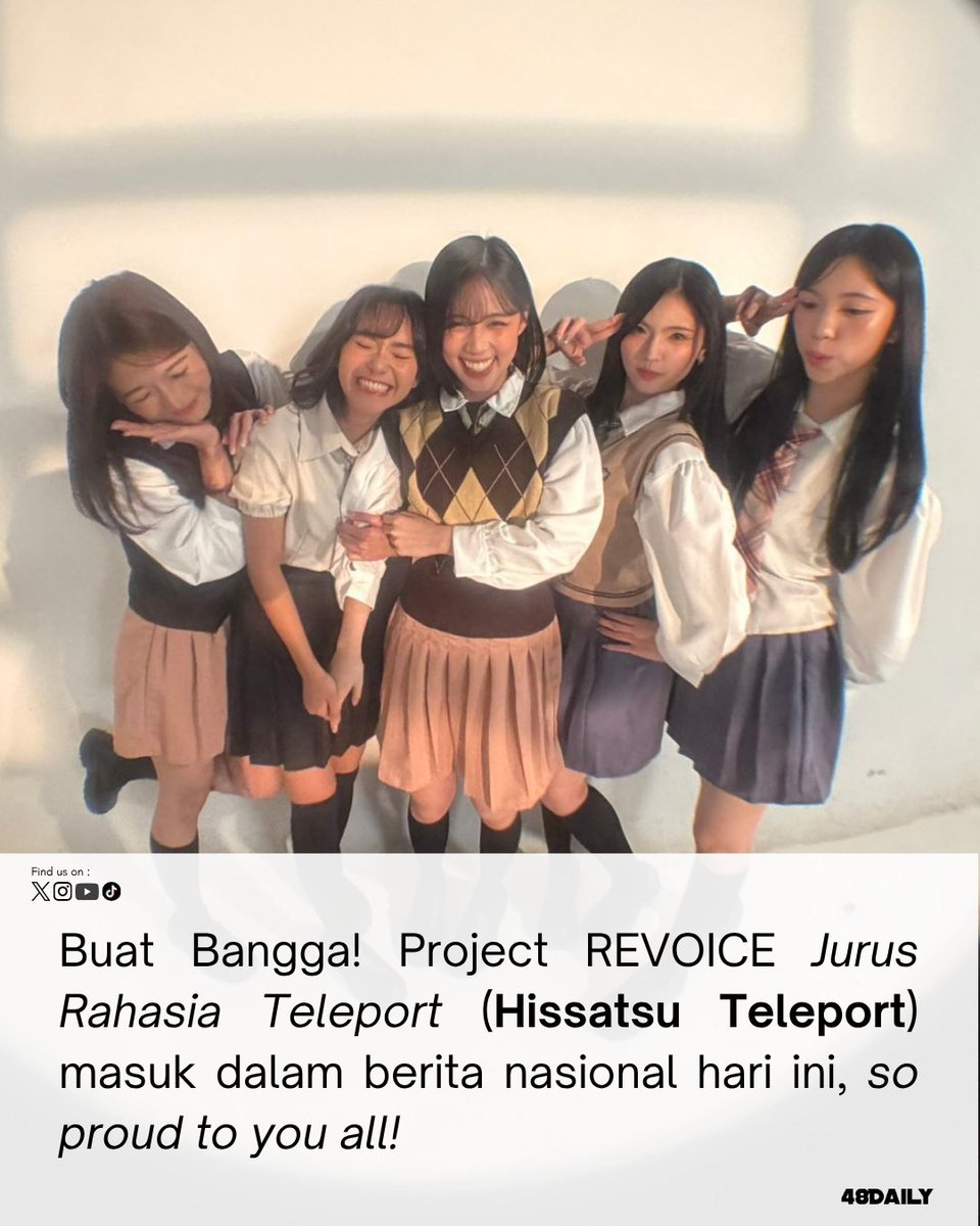 48Daily_'s tweet photo. Project REVOICE Jurus Rahasia Teleport (Hissatsu Teleport) masuk dalam berita nasional hari ini! (via @CNNIndonesia) 

#48daily
#48DailyNews
#jkt48
#REVOICE https://t.co/Gm8P1P3z4i