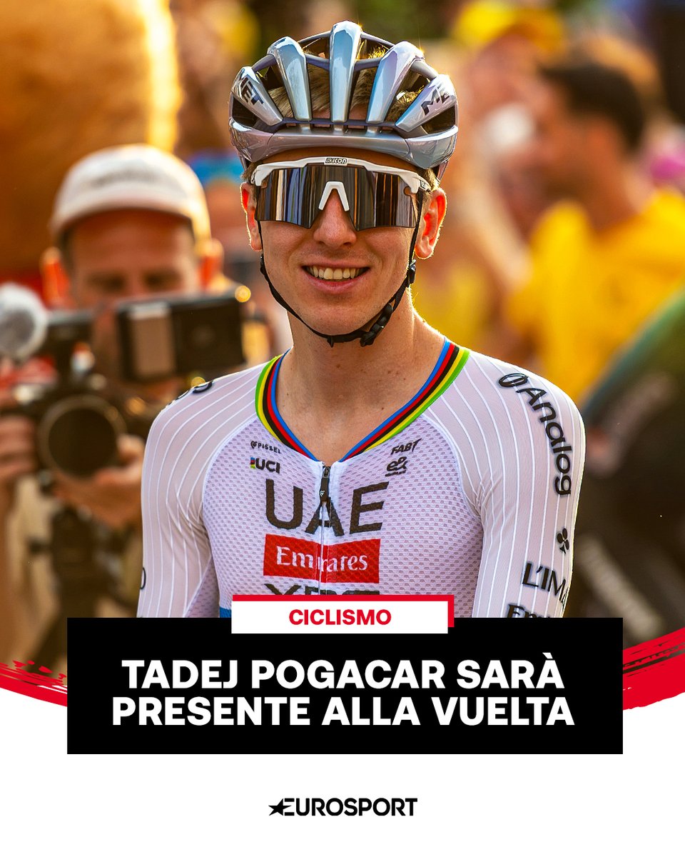 Eurosport_IT's tweet photo. Tadej Pogačar torna alla Vuelta di Spagna dopo la sua prima esperienza nel 2019 🇪🇸

Quell'anno, a soli 20 anni, lo sloveno fece il suo esordio assoluto in un Grande Giro, conquistando il 3° posto in classifica generale alle spalle di Primož Roglič e Alejandro Valverde, la maglia bianca di miglior giovane e ben tre vittorie di tappa 😎

#Ciclismo #Cycling #Pogacar