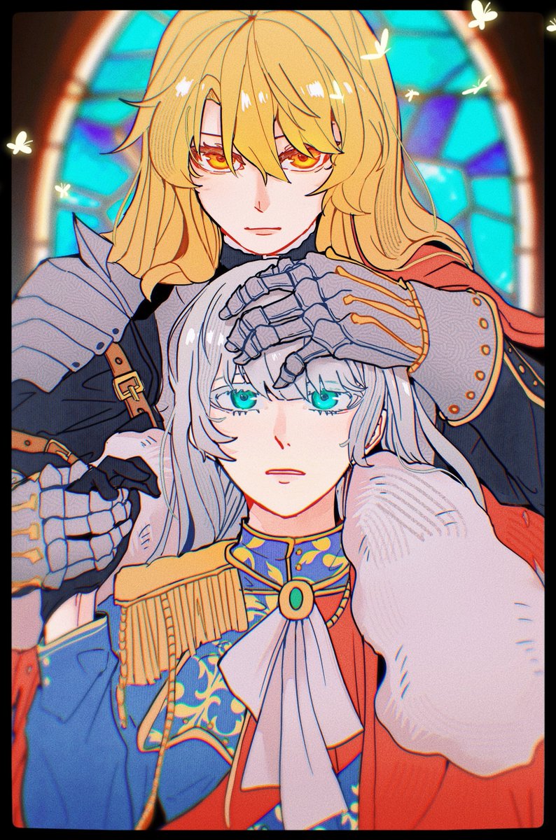 430127000333E's tweet photo. #めありり 
和@DANGANRONPAV31的合绘！
线稿：我
上色：旺财

被领主捡回来的流浪骑士，最后成为领主的精神支柱，一身铠甲的芽亚里却把莉莉香的铠甲击碎（尽情享受柔软）。 https://t.co/uNLuVwHHy0