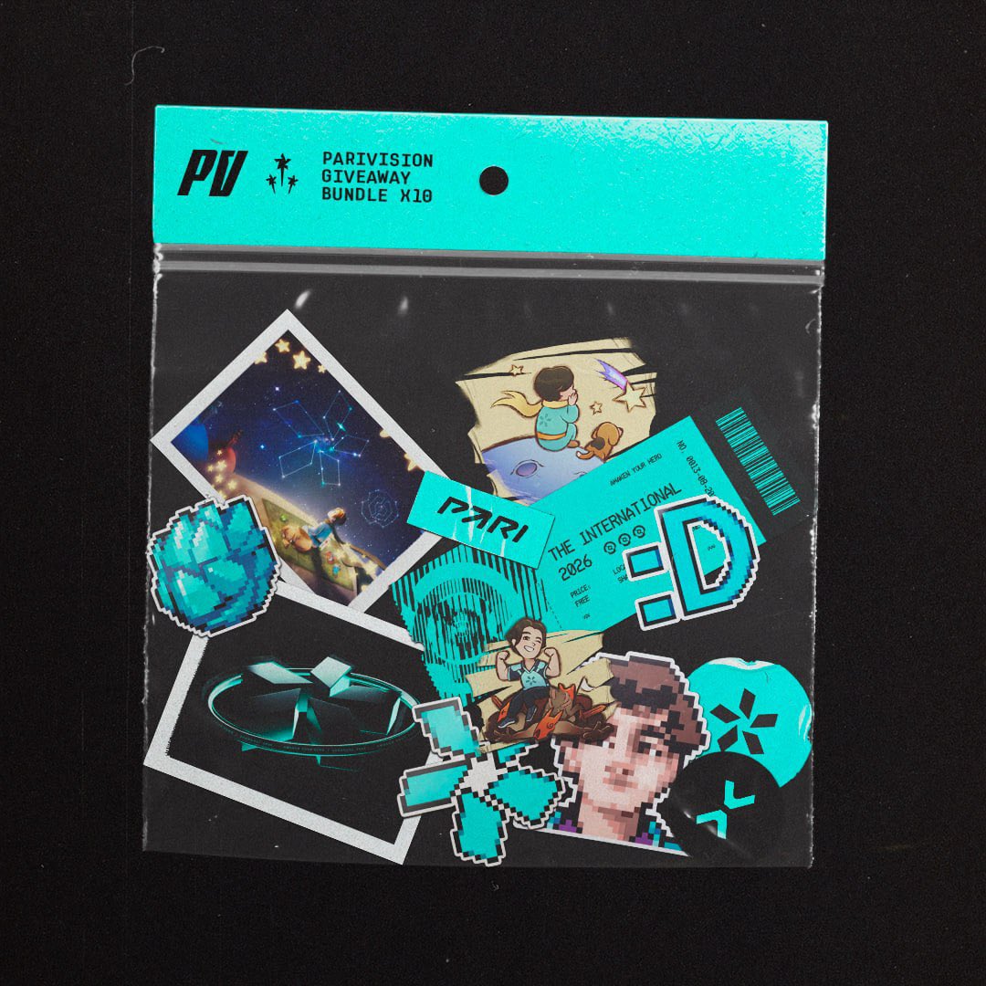 PARIVISIONdota2's tweet photo. 💽 Our bundle is already in game! Before The International starts we want to give 10 gold bundles away!

To enter:
– follow @PARIVISIONdota2 
– like &amp; repost this tweet
– tag a friend who you grind pubs with

Winners will be announced this Sunday (08/08). Gl everyone! https://t.co/lSxdNRfHQi
