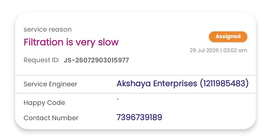 myself_sai's tweet photo. @Livpure_India @LivpureSmart 
Service request pending since 29th July 2026. Please take action https://t.co/wjStR7vBky