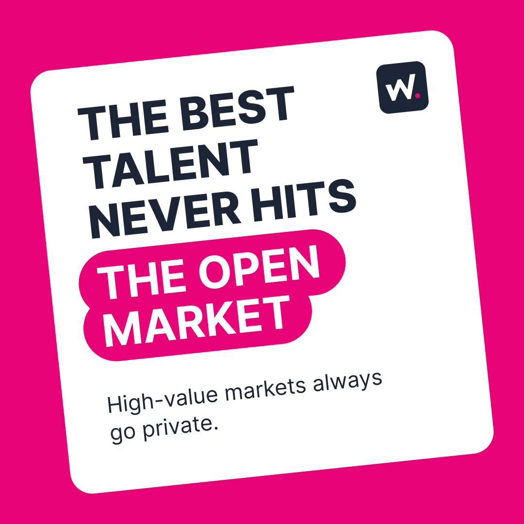 WigiworkHQ's tweet photo. The most valuable assets never trade publicly.

Neither do the most valuable engineers. 
Employed. Off-market. Not applying.

Public hiring got louder. 
Value went private. 
We've been building for that market.

#TechHiring #PrivacyFirst #wigiwork