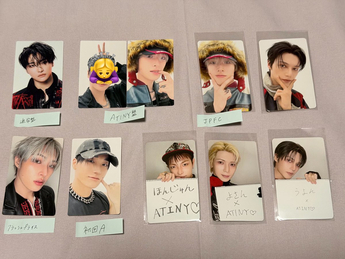nnwl_a's tweet photo. ATEEZ アチズ BAD トレカ 特典 交換

【譲】　ホンジュン　ソンファ　ヨサン　サン　ミンギ　ウヨン

【求】　ジョンホ

同種交換、郵送希望📮です

お気軽にお声掛けください😌 https://t.co/IgxBhkqIn7