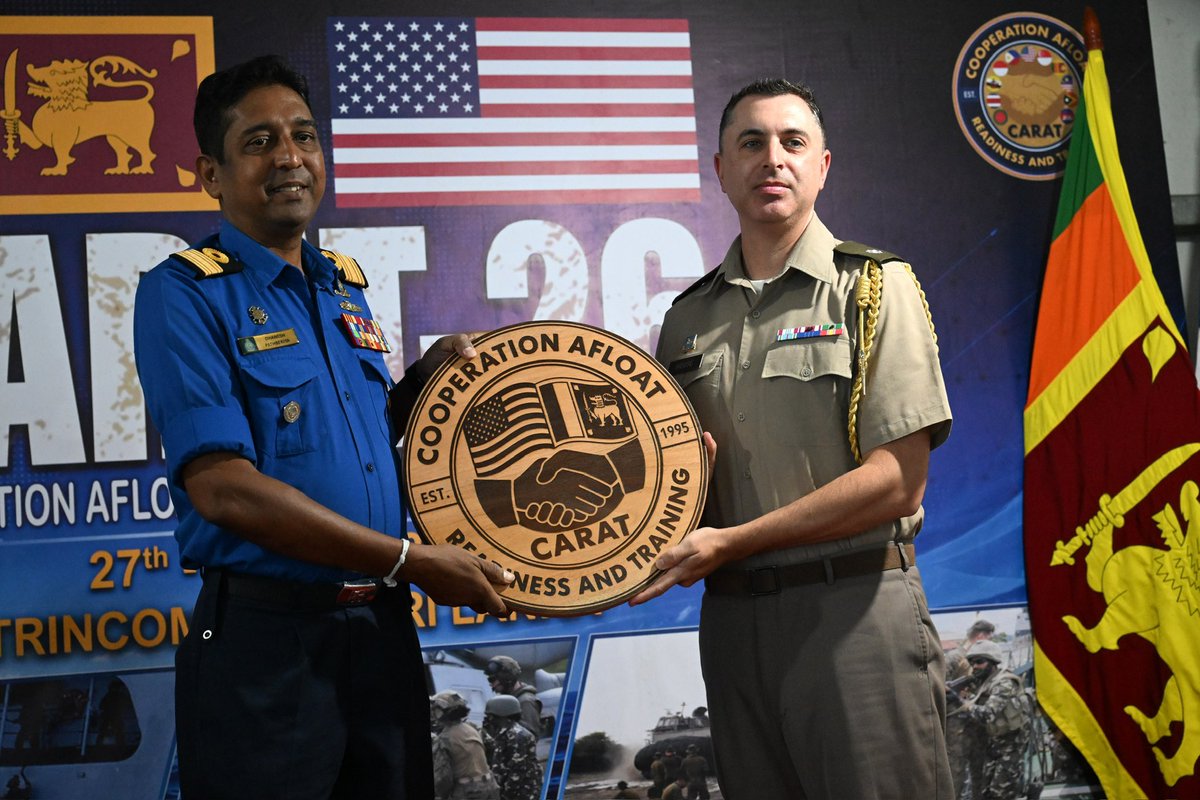 USEmbSL's tweet photo. That's a wrap on CARAT Sri Lanka 2026!

Swipe through some of our favorite moments from #CARATSriLanka2026, where U.S. and Sri Lankan sailors and servicemembers trained side-by-side to strengthen the partnerships and practical skills that help keep our seas safe, improve disaster response, and prepare for shared challenges before they arise.

Exercises like CARAT aren't just about this week—they're about building the trust and teamwork that make us stronger together for years to come. Until next time, CARAT!
🇺🇸 🌊⚓ 🇱🇰
