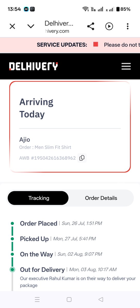 taxguruonline's tweet photo. @AJIOLife @AjioCares No delivery till date???? https://t.co/3W7rMp04Qw
