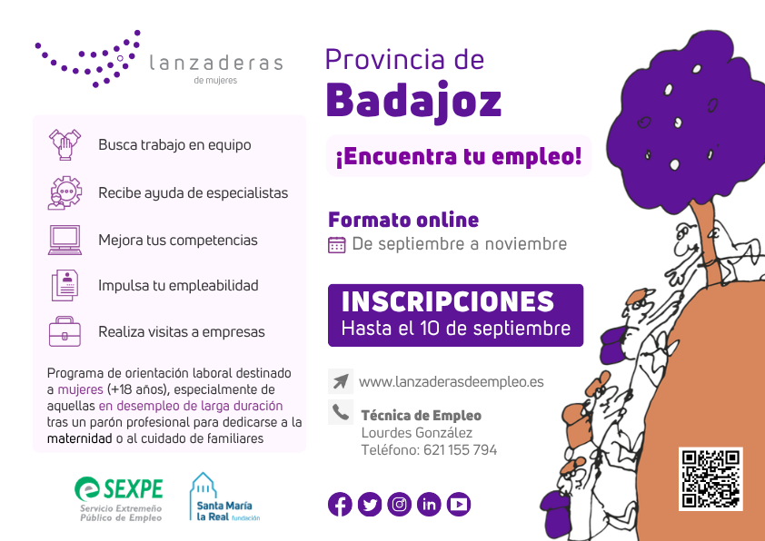 sexpeemplea's tweet photo. �� Plazo abierto para la ronda 2 de las Lanzaderas de Empleo de Badajoz 2026.
Las modalidades disponibles son:
👉🏻 Lanzadera Mixta.
👉🏻 Lanzadera Senior.
👉🏻 Lanzadera de Mujeres.
📝 Inscripciones hasta el 10 de septiembre de 2026: https://t.co/ilu0AtnRSB
#lanzaderasdeempleo #orientaciónlaboral #competencias