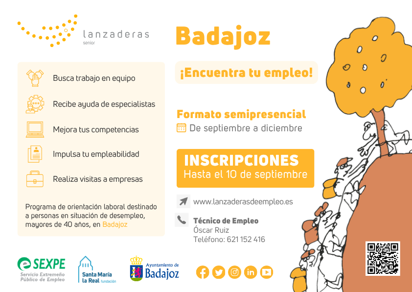 sexpeemplea's tweet photo. �� Plazo abierto para la ronda 2 de las Lanzaderas de Empleo de Badajoz 2026.
Las modalidades disponibles son:
👉🏻 Lanzadera Mixta.
👉🏻 Lanzadera Senior.
👉🏻 Lanzadera de Mujeres.
📝 Inscripciones hasta el 10 de septiembre de 2026: https://t.co/ilu0AtnRSB
#lanzaderasdeempleo #orientaciónlaboral #competencias