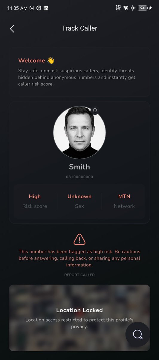 eagle_eye_ng's tweet photo. 🚀 EagleEye v1.0.6 is now live — introducing KMC (Know My Caller)!

We're excited to announce EagleEye latest update. One of the biggest additions is Know My Caller (KMC).

KMC lets you unmask suspicious callers hidden behind anonymous number helping you stay safe always ♥️ https://t.co/stjiVzDjs2