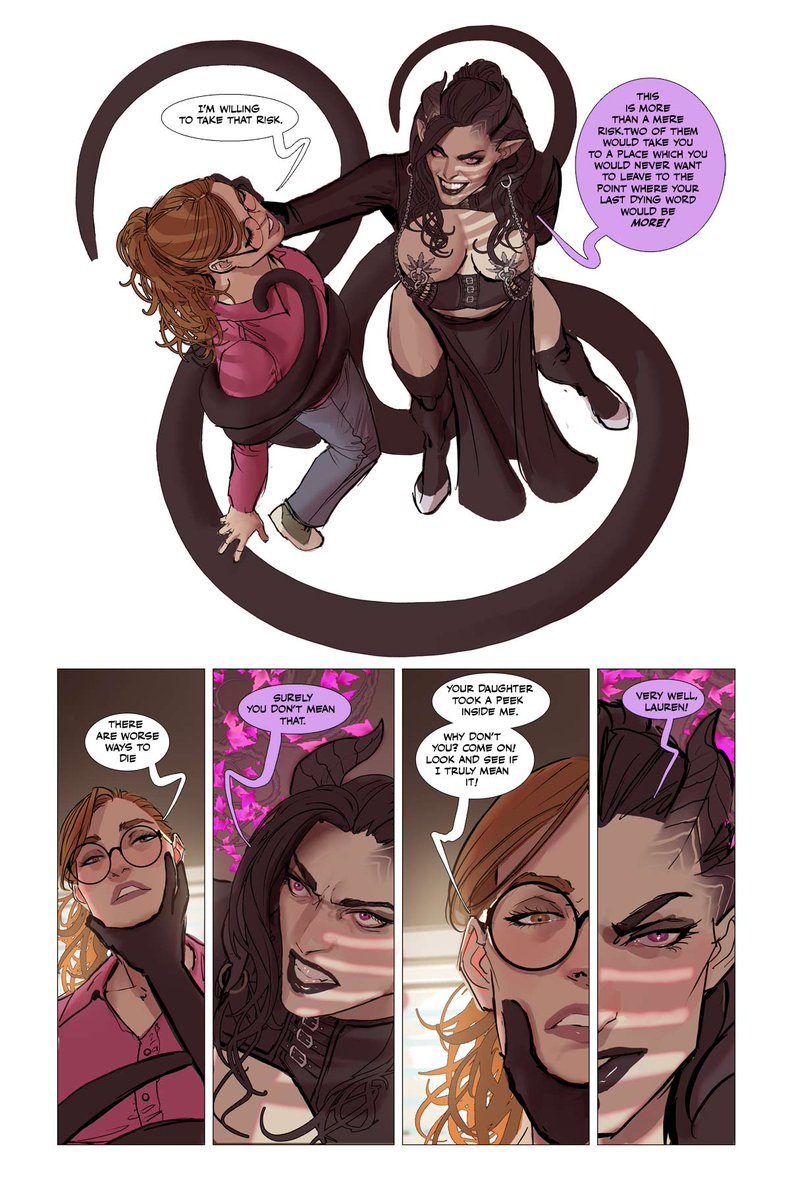 stjepansejic's tweet photo. me rereading fine print before i get to refining my plotting to book 4

- time to hate my work once more as i pedantically nitpick every little flaw

-gets absolutely engulfed in the story
- wait i love this?

i genuinely wasn't ready for this. https://t.co/BmmPxxRUpp