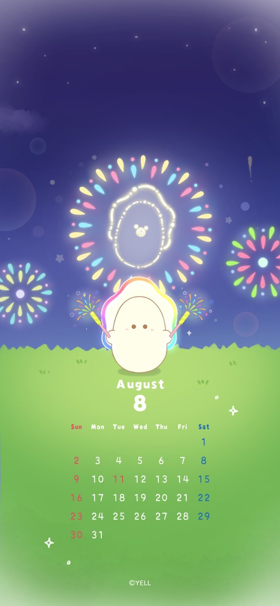 tsuburana_aqua's tweet photo. 2026年8月のカレンダーだよ🗓

🎇🦪🎆

#つぶらな瞳のカレンダー2026 https://t.co/3ppHitw9Ch