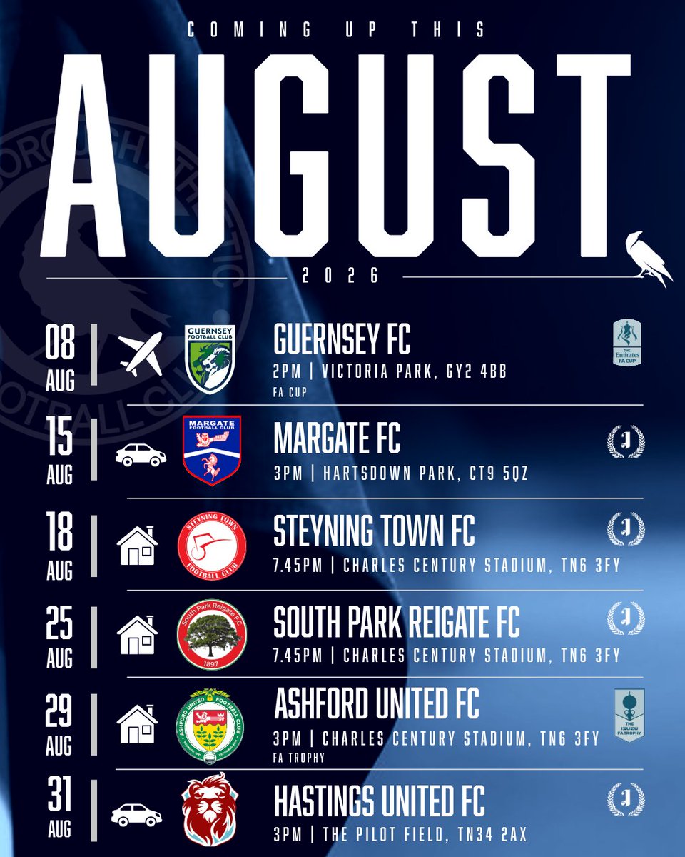 CrowboroughAFC's tweet photo. A look ahead https://t.co/hqjDcwNxNO