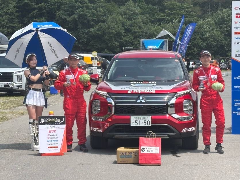 PHEV_Rally's tweet photo. XCRスプリントカップ第4戦
ASAMA ATTACK 2026
MMC社員有志ラリーチームは、アウトランダーPHEVで参戦し、XC-2Sクラスで2位を獲得しました。
応援頂いた皆さまありがとうございました。

#PHEVでラリーに出よう
#アウトランダーPHEV
#三菱自動車
#XCRスプリントカップ
#MMC社員有志ラリーチーム https://t.co/a6UrQAKi7D