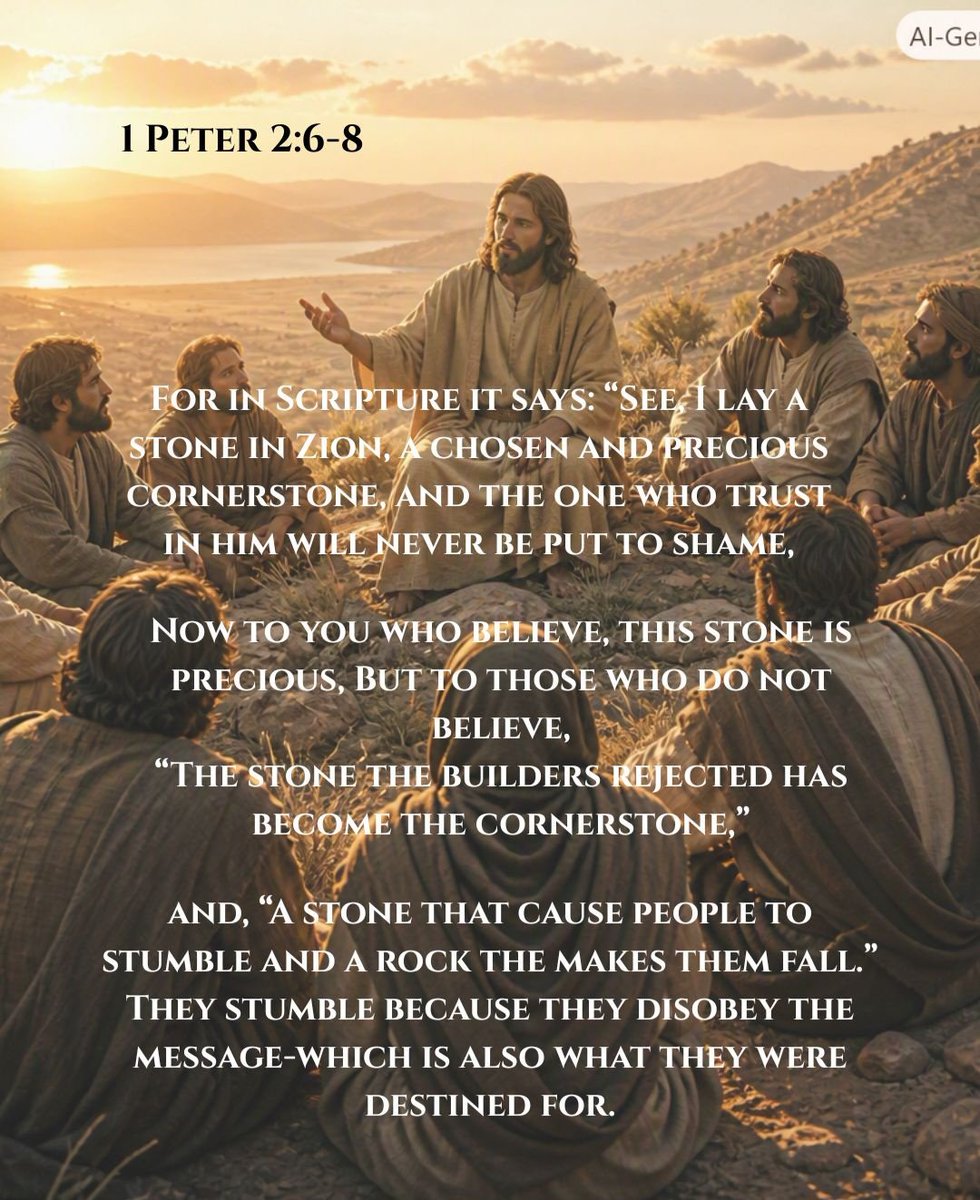 broken_redeemed's tweet photo. My Daily Bread - 1 Peter 2:6-8
#brokenredeemed #4thWatch #faith #love #Romans116 https://t.co/PSwePwauCX @teescrossedgolf https://t.co/pARiDklQoT