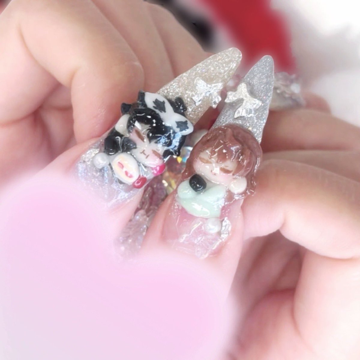 Choco__cro08's tweet photo. １回消しちゃったのでもう1回載せる!!
今月のネイルはP5Xの4コマ漫画の2人にしたよ💞💅
毎度可愛く仕上げて貰えてネイルのお姉さんには大感謝です♪⸝⸝> ·̫ <⸝⸝ https://t.co/WWJMC9QKrd