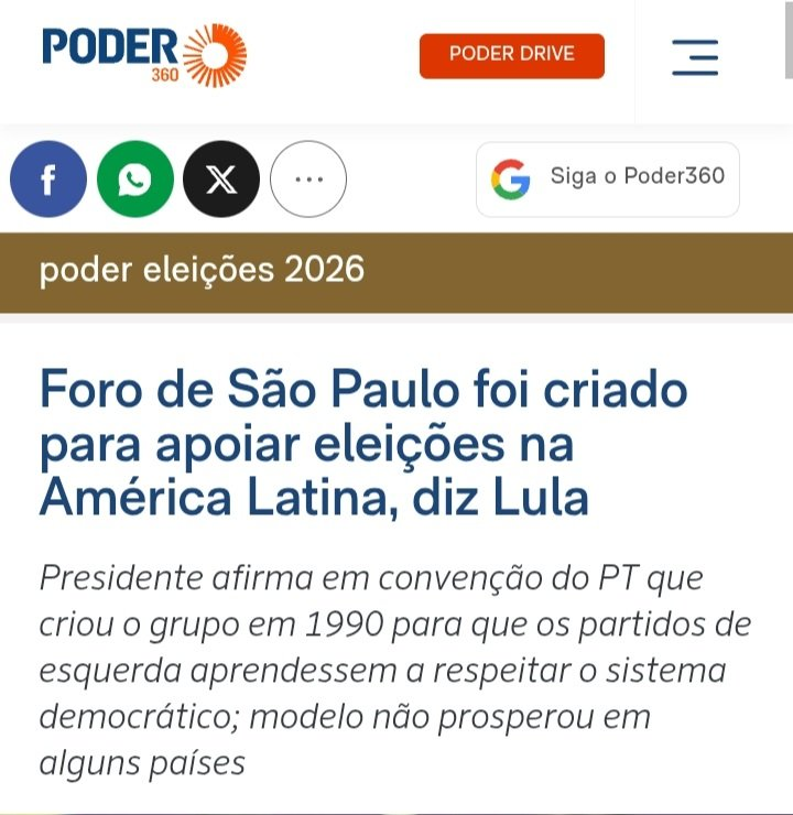 nelsonpaffi's tweet photo. Até ontem lula dizia que NÃO existia o tal "foro de São Paulo".
Agora diz que existe?
Sempre existiu, lula, e o Brasil financiava a esquerda. https://t.co/h5k0V6IwXa
