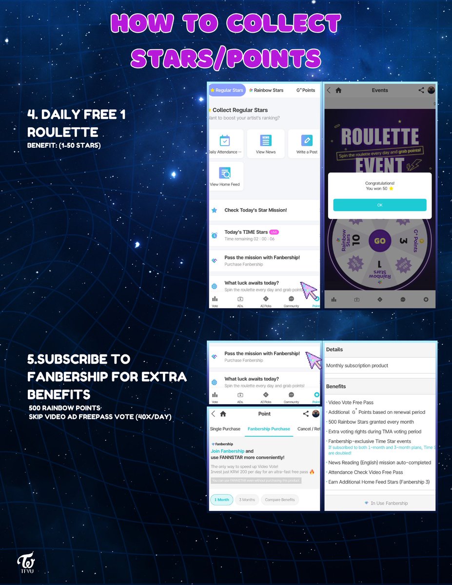 TFVUnion's tweet photo. Collect STARS & G+ POINTS
#TFVU_Guide #TWICE https://t.co/Q3lJqY6rXU
