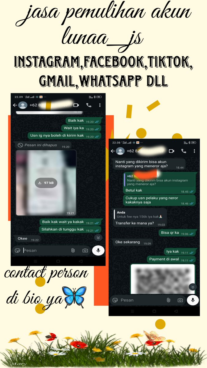 claudiqaz's tweet photo. All JASA RECOVERY AKUN dan PEMULIHAN AKUN🔔🔔

🔔 JASA HAPUS AKUN 
🔔 JASA PEMULIHAN DAN BALIKIN AKUN LUPA PASWORD/KE HACK
🔔 JASA LACAK LOKASI
🔔 JASA SADAP WA
🔔 JASA LACAK HP HILANG BY NO HP/IMEI
🔔 JASA HACK/PEMULIHAN AKUN (EMAIL,IG,WA,TWITER/X, FB,TIKTOK)
#zonauang https://t.co/JM0p1aam1I