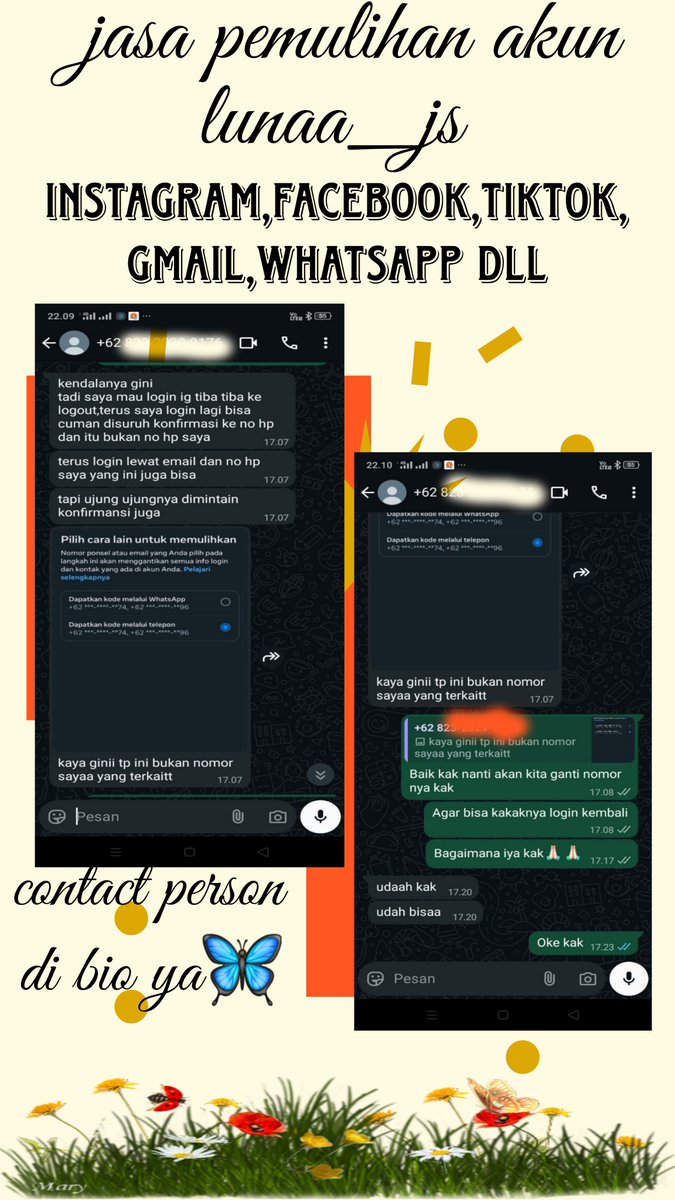 claudiqaz's tweet photo. All JASA RECOVERY AKUN dan PEMULIHAN AKUN🔔🔔

🔔 JASA HAPUS AKUN 
🔔 JASA PEMULIHAN DAN BALIKIN AKUN LUPA PASWORD/KE HACK
🔔 JASA LACAK LOKASI
🔔 JASA SADAP WA
🔔 JASA LACAK HP HILANG BY NO HP/IMEI
🔔 JASA HACK/PEMULIHAN AKUN (EMAIL,IG,WA,TWITER/X, FB,TIKTOK)
#zonauang https://t.co/JM0p1aam1I
