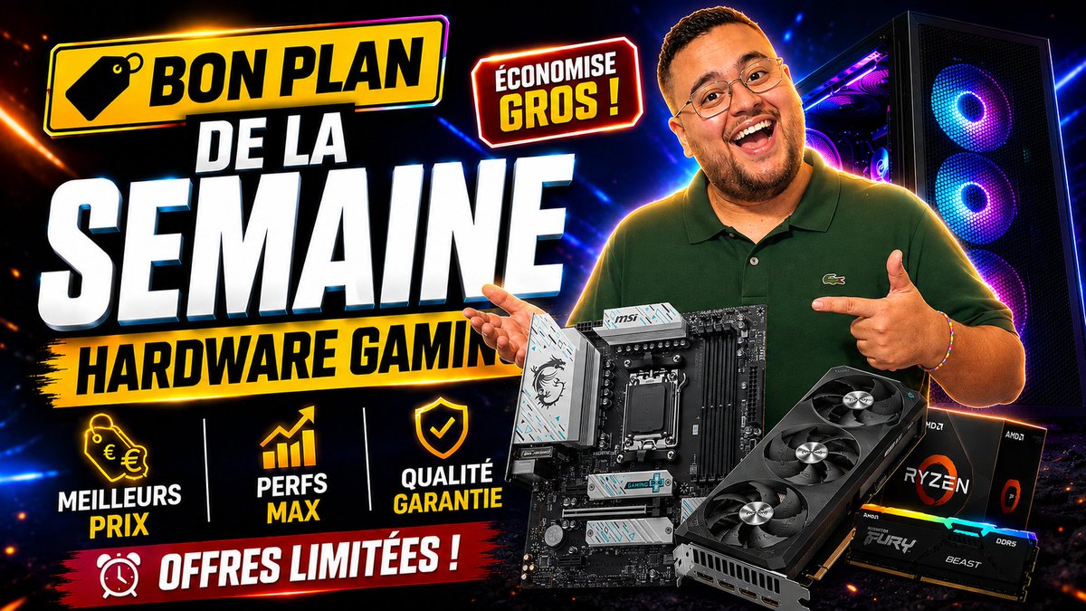 MirakHardware's tweet photo. 🔥 Les MEILLEURS bons plans Hardware Gaming de la semaine ! Cartes graphi... https://t.co/54jsc6SBg2 via @YouTube #hardware #bonplan #pcgamer #config #MirakHardware https://t.co/Py1Qn7Z2At