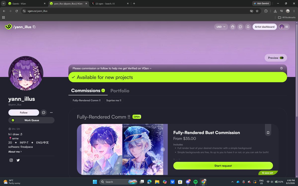 yann_illus's tweet photo. happy to announce that i have vgen now O M G 
i can continue uni with this one tysm vgen :cry_emoji: :cry_emoji: :cry_emoji:
https://t.co/cwJ18HZmnT https://t.co/Wp2StVjyUw