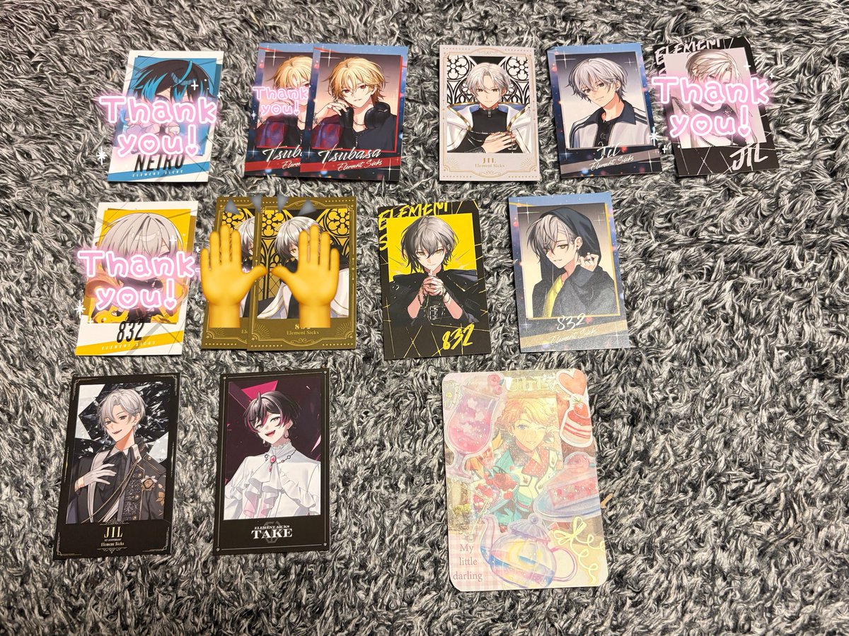 UlrLv's tweet photo. 【交換】Element sicks EL6 el6 エレシク チェキ風トレカ

譲✄画像1枚目🩷❤️💛🩶

求✄画像2~3枚目💜
Addict.最優先
日によっては名古屋手渡し可能
基本郵送希望
御相手様都合での取引キャンセルあった為再募集しております。 https://t.co/tbdJ0jwD2m