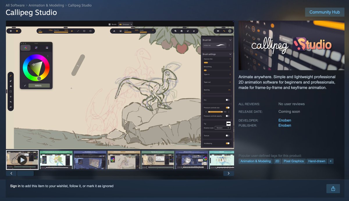 callipeg's tweet photo. Callipeg Studio is coming soon to Steam for Windows. Add it now to your Wishlist to be notified when it's released! 🥳 https://t.co/fk8a9yO21E
The Linux compatibility will come a bit later, we are still doing tests. https://t.co/pQe0Pd3U7D