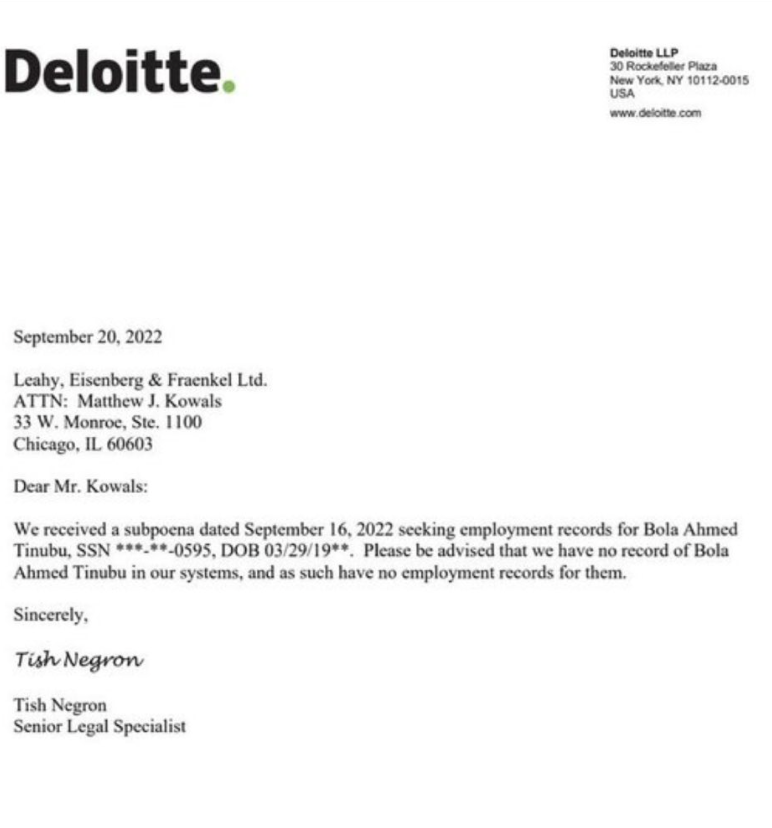 RealQueenBee__'s tweet photo. Might this be the reason why he didn't include in his INEC form that he had worked in Deloitte?

Gbajue!!! https://t.co/WSlKEbLwSp