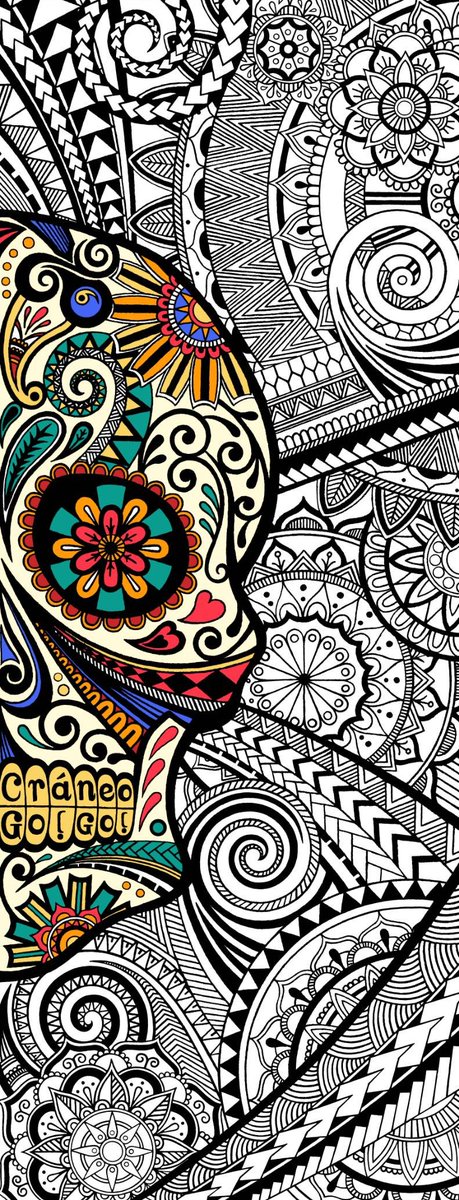 YAS_Tribal's tweet photo. 【メキシカンスカル】
デジタルプチリメイクver.

過去作のアナログ絵をPCで修正。
縦長なのでタップorクリック推奨！ https://t.co/mzcTD51i7O