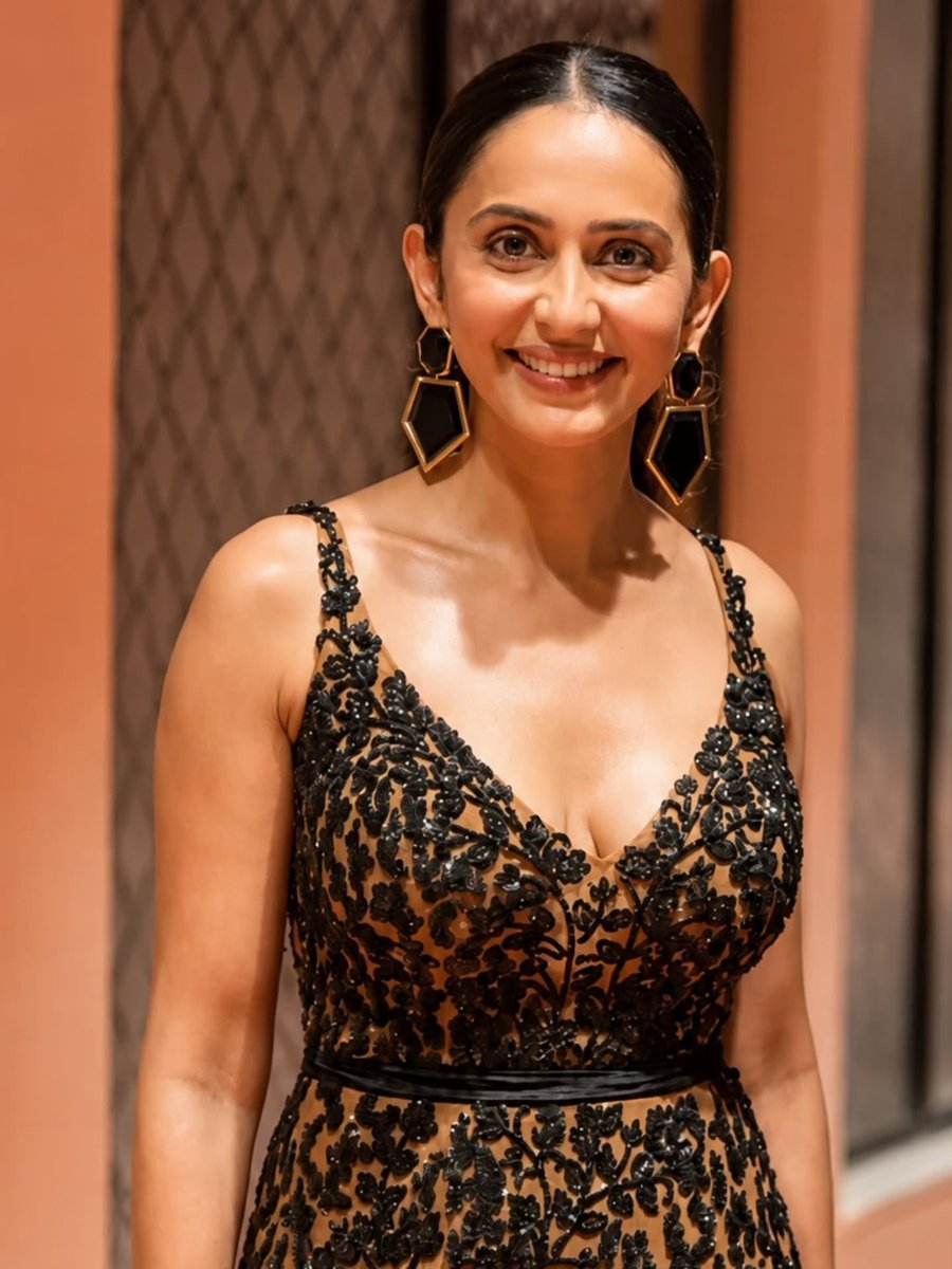 TrueGlamSpota's tweet photo. Rakul Preet Singh in black lace is a whole mood.
Deep neck. Sheer fabric. Zero chill.
Thread 🧵 https://t.co/dKxRDRDpjB