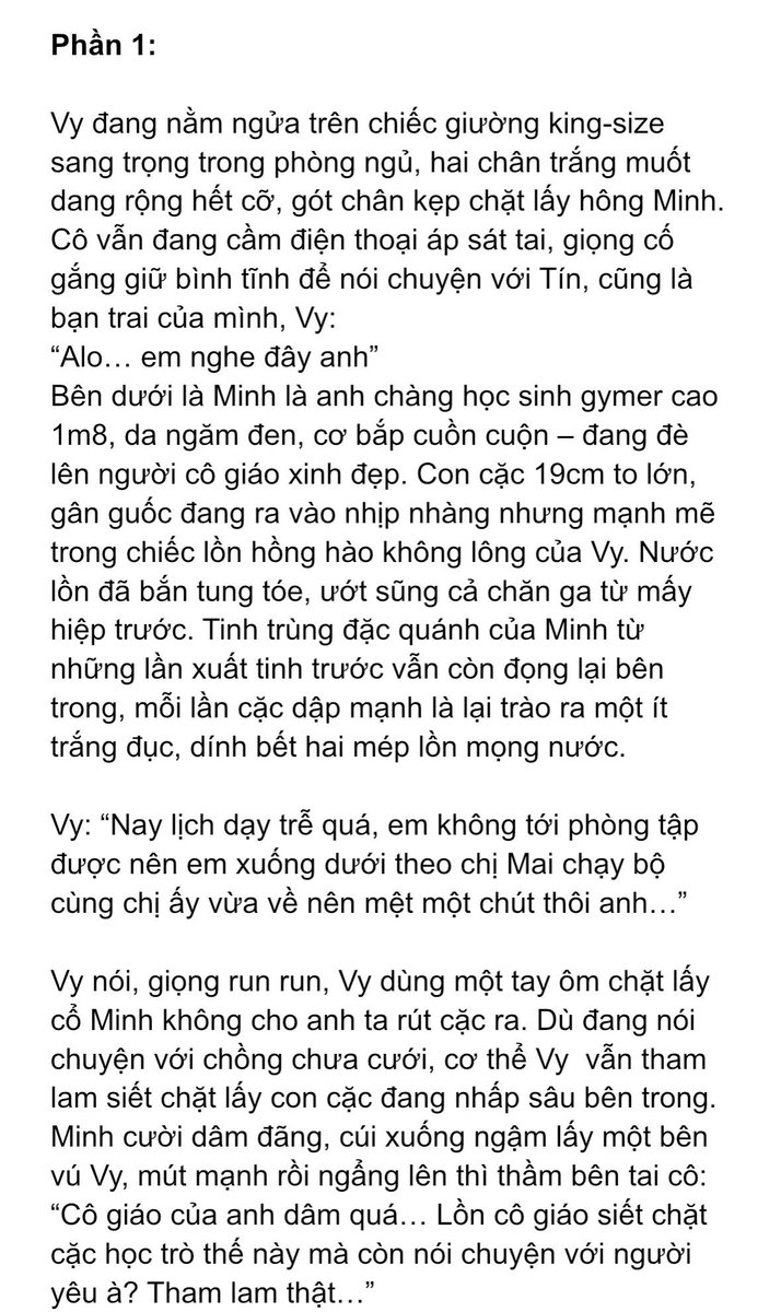 l1065236's tweet photo. Anh em đọc truyện xem nhé. Viết theo yêu cầu con đĩ nhà tui
Lười đăng quá. Cho ý kiến để dằng tiếp nhe https://t.co/mCWbVzFSVj