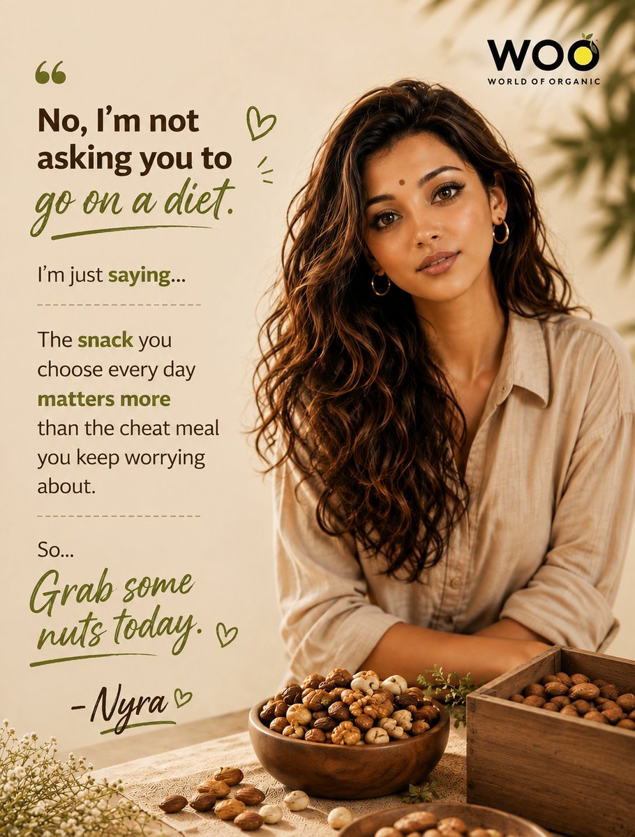 WooThe65896's tweet photo. Not every healthy choice has to be complicated.
Sometimes, it's just a handful of nuts.

This National Grab Some Nuts Day, choose smarter snacking with WOO.
- Nyra

#NationalGrabSomeNutsDay #SnackSmart #HealthySnacking #DryFruits #WorldOfOrganics https://t.co/jdDIUplaPQ