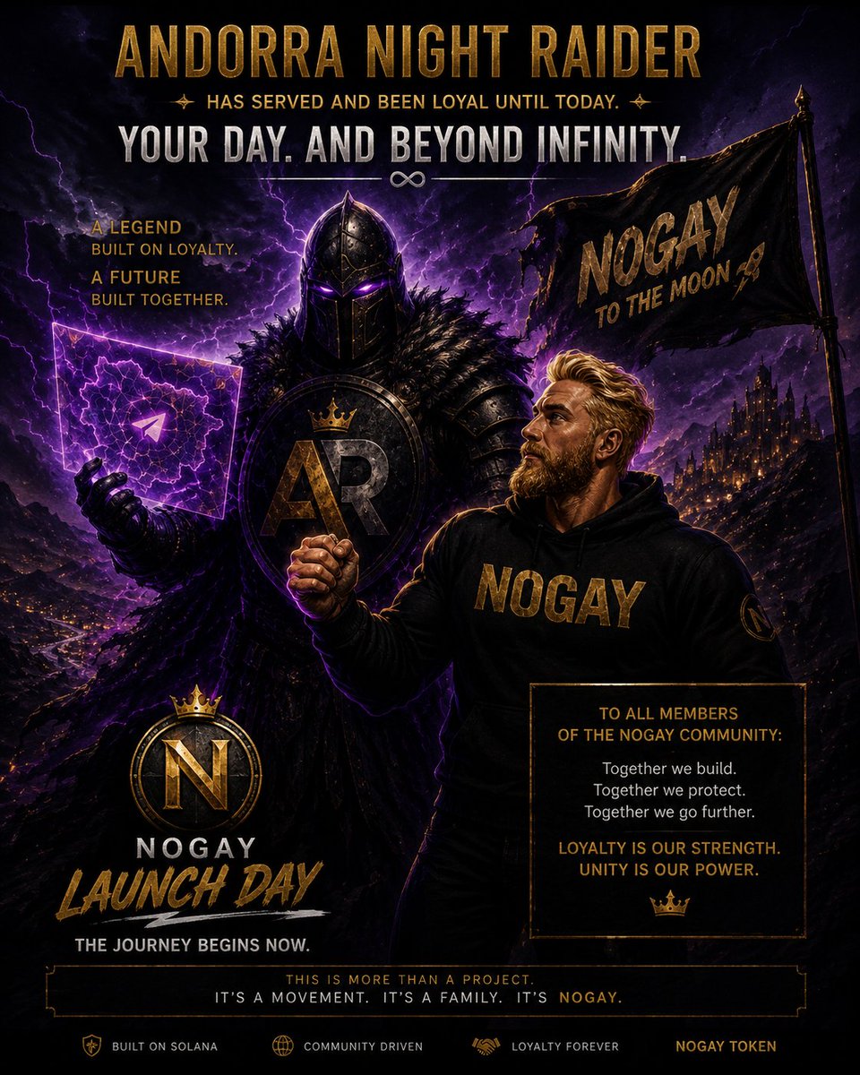 AndorraRaider's tweet photo. Launch Day has arrived. 🚀
Today isn't about promises—it's about community, loyalty, and building something together.
Thank you to everyone who has been part of this journey.
Let's see where it takes us. ⚔️💛
@nogaybrother
#LaunchDay #Solana #Crypto #CryptoCommunity #memecoins https://t.co/CT7Yujx5iE