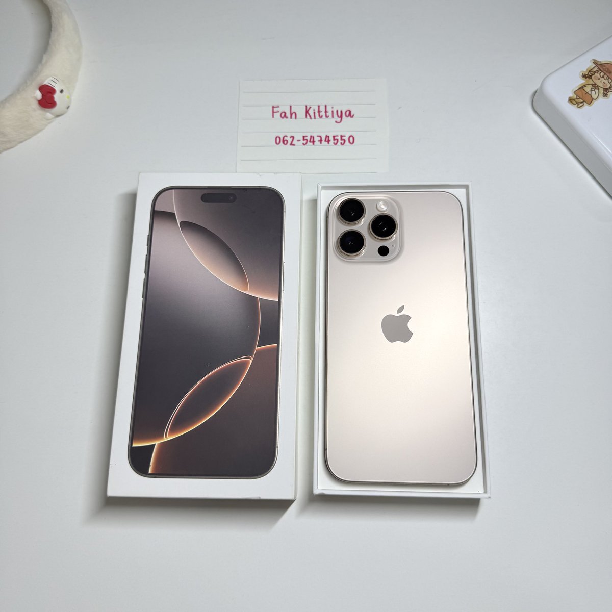 bearbubii's tweet photo. iPhone 16 Pro Max 256gb Desert Titanium 

🎀🐰🥣 ราคา 32,500 บาท

⟡ เครื่องสวย มีรอยถลอกนิดนึงตามรูป
⟡ ประกันหมด แบต 96% ชาร์จ 458
⟡ อุปกรณ์ครบกล่อง แถมเคสให้ค่ะ

#ส่งต่อโทรศัพท์มือสอง #ส่งต่อโทรศัพท์ #iPhoneมือ2 #iPhoneมือสอง #iphoneมือสอง #ไอโฟนมือสอง #ไอโฟนมือสองราคาถูก https://t.co/l94olwo7H2