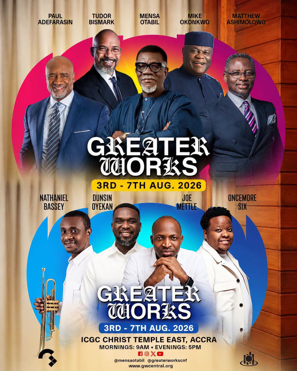 OneMr_EAA's tweet photo. Greater Works begins tonight.
See you there.
#GW2026 
#WeAreICGC https://t.co/4ediRdl39d