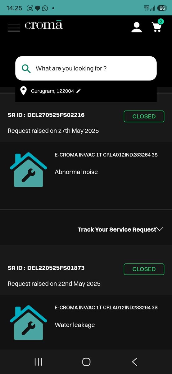 neerajonwork's tweet photo. @cromaretail Can you pls tell me what action is taken for incorrectly diagnosing the same issue during warranty period? I raised multiple tickets then. Was the intention to drag issue till product is out of warranty and then charge me? Attached are screenshots of tickets. https://t.co/KhjV5UVgx0