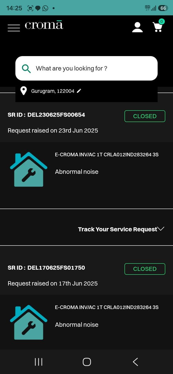 neerajonwork's tweet photo. @cromaretail Can you pls tell me what action is taken for incorrectly diagnosing the same issue during warranty period? I raised multiple tickets then. Was the intention to drag issue till product is out of warranty and then charge me? Attached are screenshots of tickets. https://t.co/KhjV5UVgx0