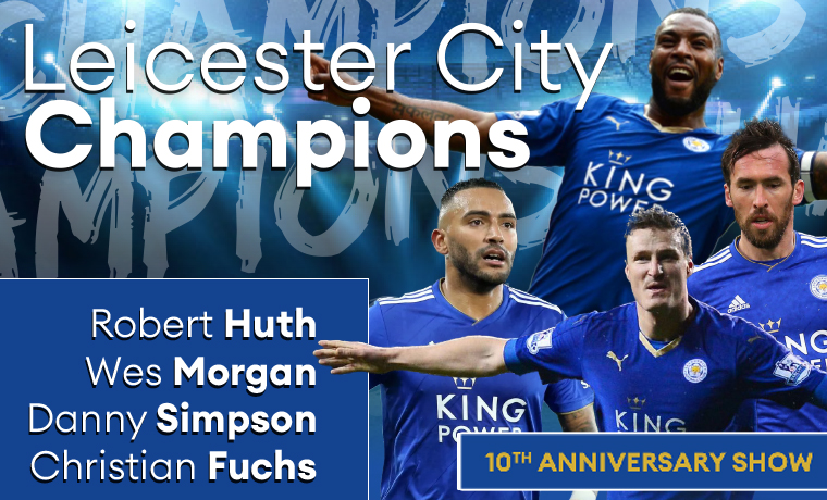 demontforthall's tweet photo. An Evening with Leicester City Legends – Mon 19 Oct 26

Celebrate the greatest sporting story of all time as we mark the 10th anniversary of Leicester City’s historic Premier League title triumph. ⚽🏆

Book now:
https://t.co/8YltPtnHbq https://t.co/9ltaNs7nwK
