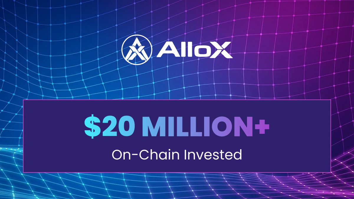alloxdotai's tweet photo. We just crossed $20,000,000 in on-chain investment amount. 🎉

$20M allocated by real users building real portfolios. Not trading volume. Not simulated numbers. Actual capital deployed on-chain, sitting in user wallets right now.

This milestone means one thing. The product works and people trust it with real money.

👉 https://t.co/mz9TQcxZjq