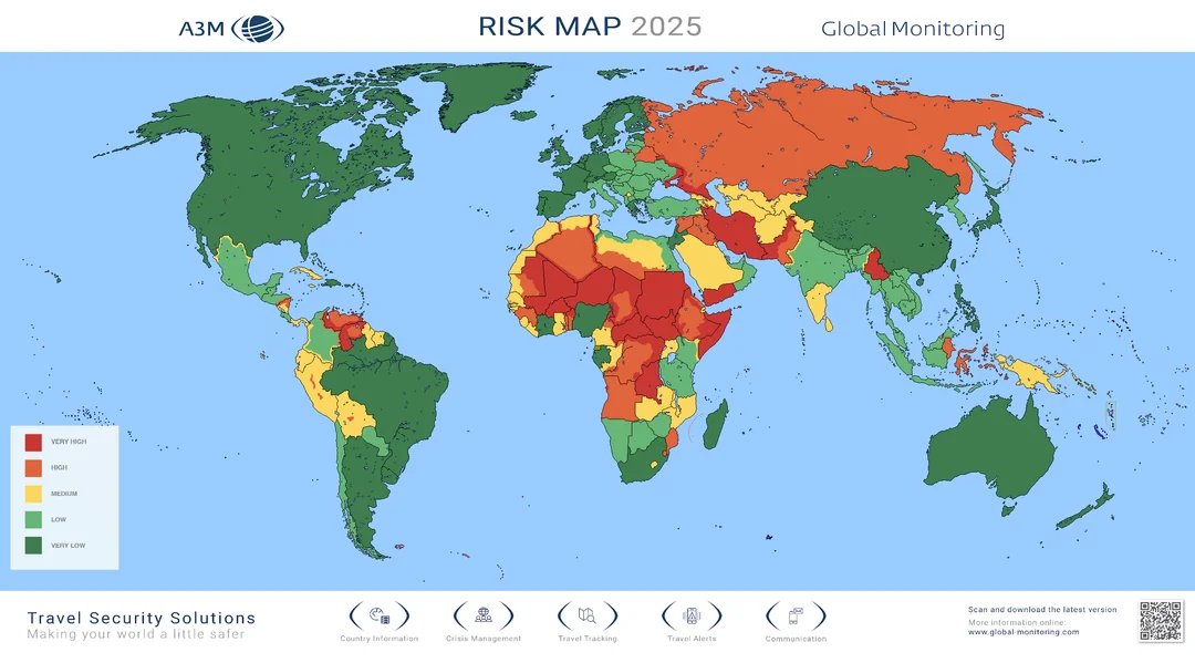 TheGlobal_Index's tweet photo. Travel risk map 2026. https://t.co/QbkdVlmqyA