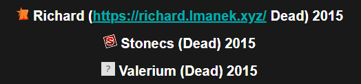 revival_list's tweet photo. Most recent updates:
- Stonecs has been moved down from Work In Progress to Dead

died a while ago but i forgot about it https://t.co/OiB8f22rHP