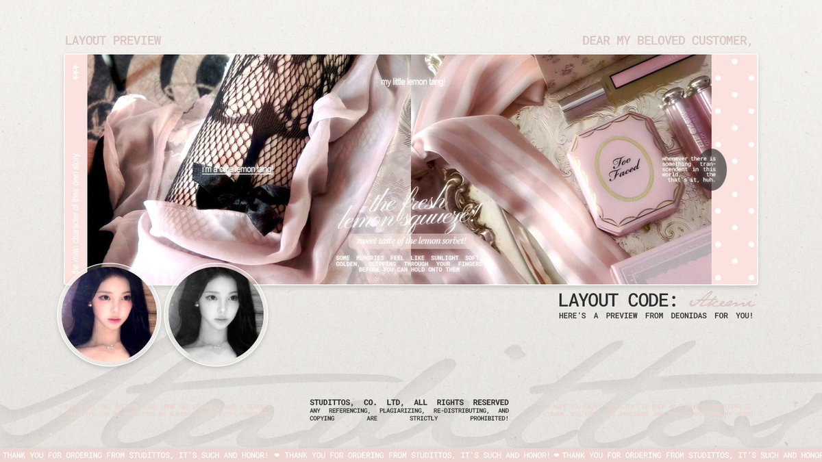 Studittos's tweet photo. Help me to RT/REPOST this?

Selamat sore! Aku membawa 12 READY STOCK untuk katalog 'AKEMI dan HUGH' dengan muse IAN, JIWOO, JOY, KARINA, dan MINJI yang bisa langsung kalian take melalui DM, ya!

📩: DETAILS ON ALT!
💵: 8-9k/each, FREE RE-TEXT.

#zonauang https://t.co/F4DW35Lcyn