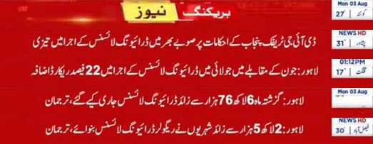 PunjabTraffic's tweet photo. *جون کے مقابلے میں جولائی میں ڈرائیونگ لائسنس کے اجراء میں 22 فیصد اضافہ ریکارڈ کیا گیا۔ گزشتہ ماہ 6 لاکھ 76 ہزار سے زائد لائسنس جاری کیے گئے جبکہ 1 لاکھ 29 ہزار سے زائد شہری آن لائن لائسنسنگ سہولیات سے مستفید ہوئے۔ 
News Flash 3 August 

#drivinglicense #online #FacilityManagement #public #PublicService #licenseforall 
@MaryamNSharif @TeamMNSharif @GovtofPunjabPK @OfficialDPRPP