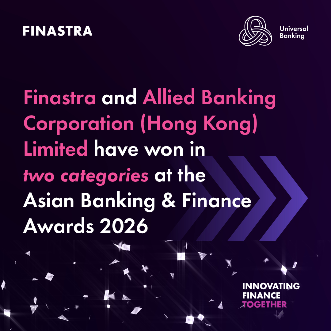 FinastraFS's tweet photo. 🌟 We’re proud to share that Finastra and Allied Banking Corporation (Hong Kong) Limited have won the Core Banking System Initiative of the Year and Analytics Initiative of the Year at the Asian Banking &amp; Finance Awards 2026: https://t.co/Wcrt3s6PWy https://t.co/jLcDzCHsRX