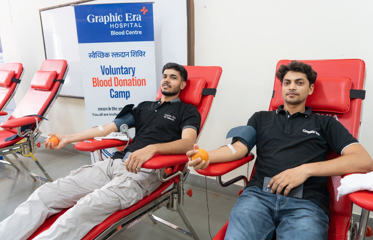 gehudehradun's tweet photo. Graphic Era Hill University, in association with the GEIMS,Dehradun, successfully organized a Voluntary Blood Donation Camp on the university campus. The event was efficiently managed by the National Service Scheme (NSS) Unit, with active support from NSS volunteers.
#gehu https://t.co/9PTWhSXv8g