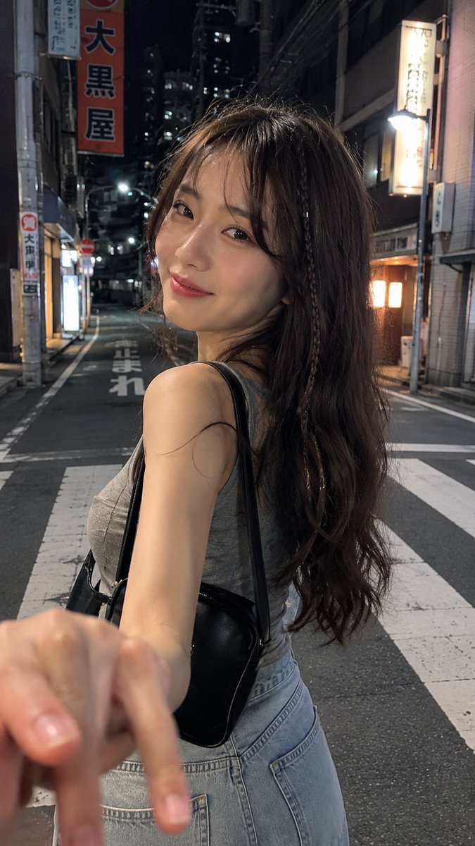 Candid Japanese night-street portrait sequence
