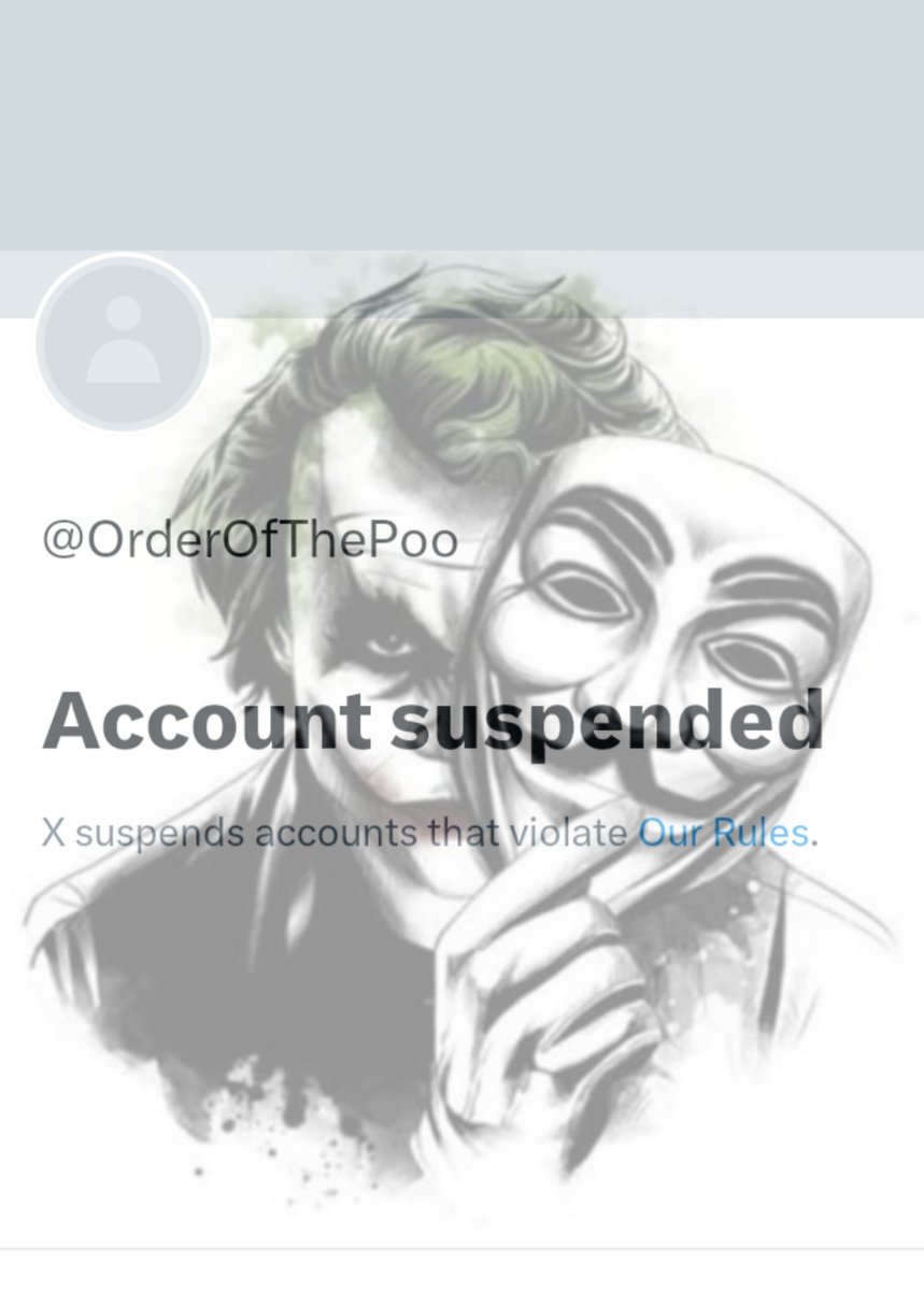 JOKER__INSAN_0's tweet photo. ACC >> @orderofthepoo
DEDICATED TO >>@X
GOOD BYE π
REPORTED BY #TEAM_MASK https://t.co/FGTaxR9zuC