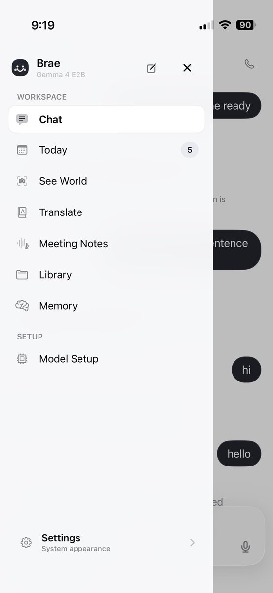 BubuStd's tweet photo. @anupamrjp Brae, your free local ai assistant. If you have iPhone a17 chip or higher. Then you are all set to go. Also Apple vision is coming for iOS 27

https://t.co/84BbiWTMEW https://t.co/zGIs6NG7fw