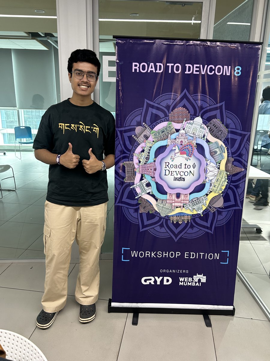 damnarav's tweet photo. Attended Road to Devcon - Workshop Edition Mumbai.
Good conversations, workshops, and an afternoon well spent with the Ethereum community.
Looking forward to Devcon Mumbai.
@TeamGRYD @weareWeb3Mumbai @EFDevcon
#RoadToDevcon #Devcon8 https://t.co/C0vewTSLBG