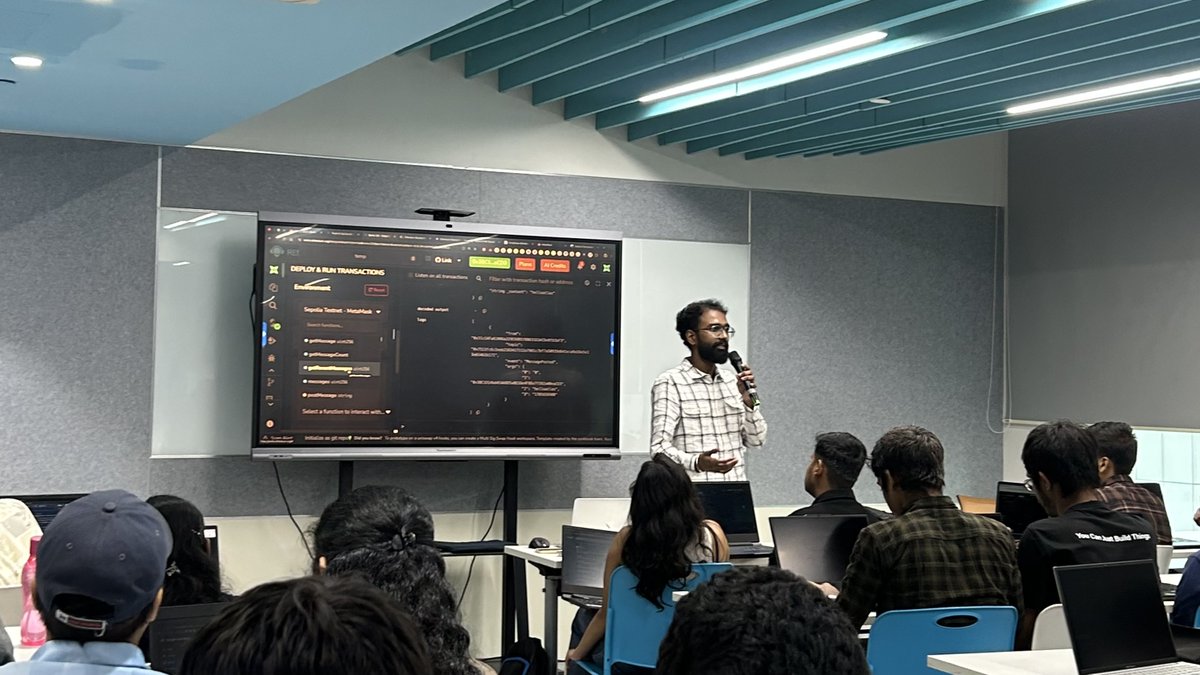 damnarav's tweet photo. Attended Road to Devcon - Workshop Edition Mumbai.
Good conversations, workshops, and an afternoon well spent with the Ethereum community.
Looking forward to Devcon Mumbai.
@TeamGRYD @weareWeb3Mumbai @EFDevcon
#RoadToDevcon #Devcon8 https://t.co/C0vewTSLBG