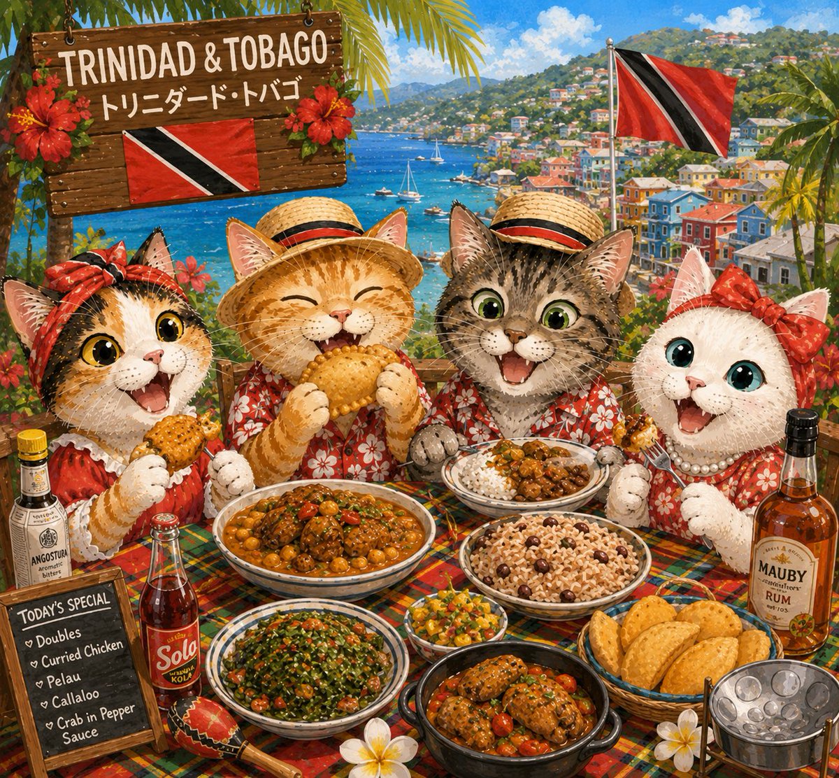 🇹🇹🐈 猫たちと巡る世界のごはん旅 ～トリニダード・トバゴ編
